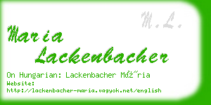 maria lackenbacher business card